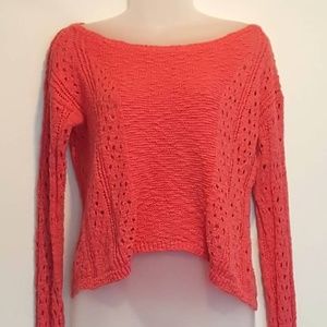 Pink Aeropostale Long Sleeve Crop Sweater EUC